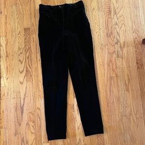 Whitham & Whyte, Black Faux Velvet Slacks